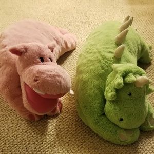 SOLD!!! 1pink pig & 1 green dinosaur Sleeping Bag